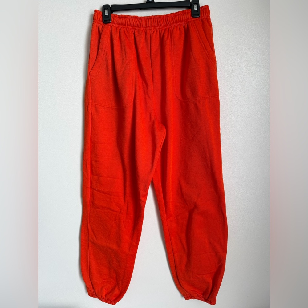 Hill Men’s Orange Jogger Sweatpants Size Large